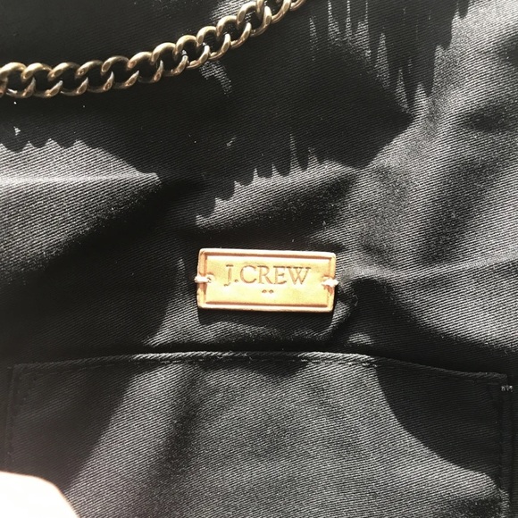 J.CREW LOCK ENVELOPE CLUTCH WITH CHAIN STRAP - BLACK NEW - Picture 6 of 6